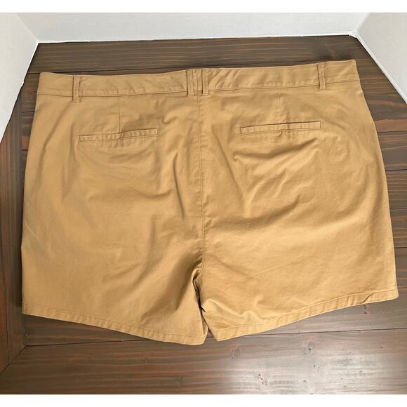 Ava & Viv High Rise Chino Shorts Khaki Tan 5" Inseam NWT Plus Size 26W - Picture 13 of 13